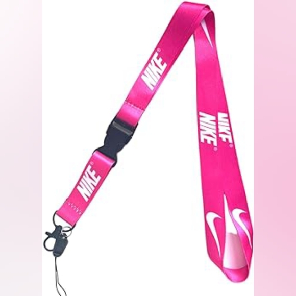 Pink Nike Breakaway Lanyard One Size Quick Release Key Chain ID Holder - Picture 2 of 2